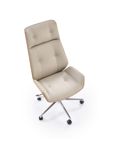 WEBSTER fotel gabinetowy orzechowy/beżowy