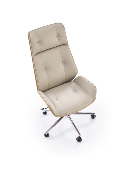 WEBSTER fotel gabinetowy orzechowy/beżowy