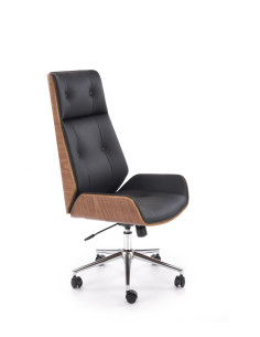 WEBSTER fotel gabinetowy orzechowy/czarny