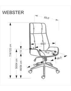 WEBSTER fotel gabinetowy orzechowy/czarny 2