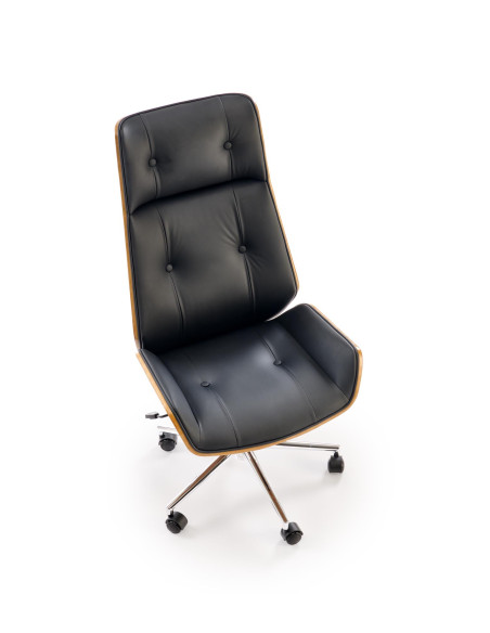 WEBSTER fotel gabinetowy orzechowy/czarny