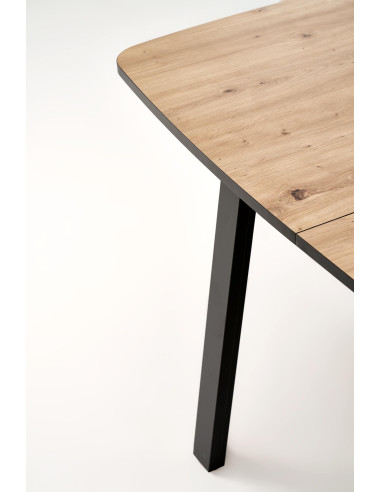 BARRIL stół rozkładany 130-170x80x72 cm dąb artisan/czarny