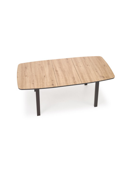 BARRIL stół rozkładany 130-170x80x72 cm dąb artisan/czarny