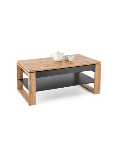 BETTY ława z podnoszonym blatem dąb artisan / czarny