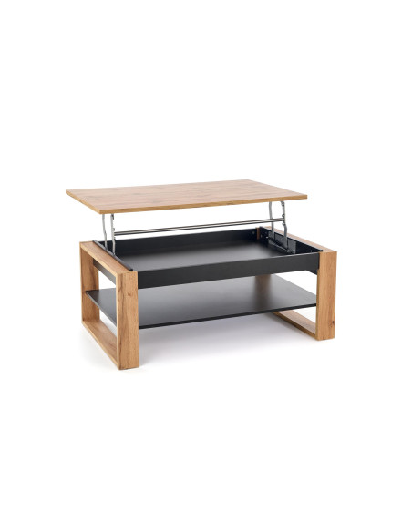 BETTY ława z podnoszonym blatem dąb artisan / czarny