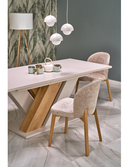 BRANDON stół rozkładany 160-200/90 cm kaszmir/dąb cremona evoke (2p 1szt)