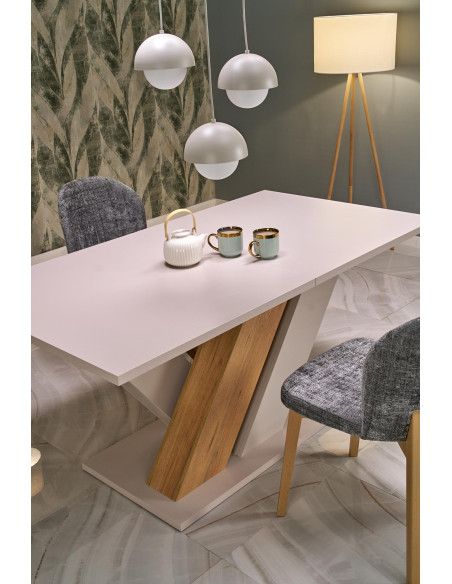 BRANDON stół rozkładany 160-200/90 cm kaszmir/dąb cremona evoke (2p 1szt)