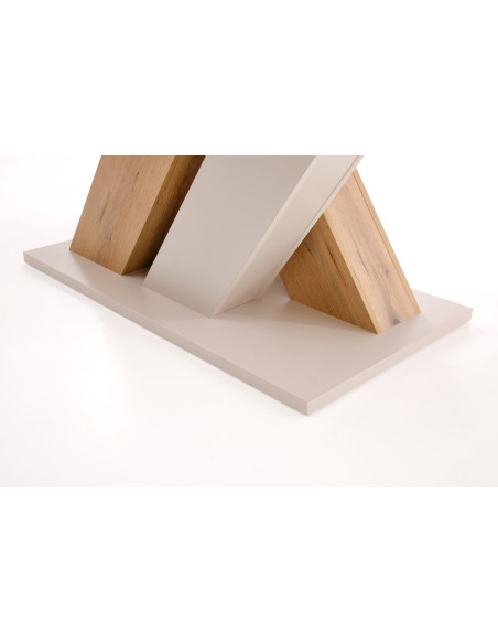 BRANDON stół rozkładany 160-200/90 cm kaszmir/dąb cremona evoke (2p 1szt)