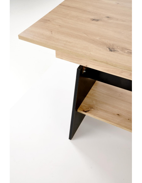 ERIKA ławostół rozkładany dąb artisan / czarny