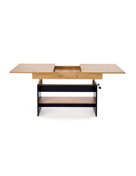 ERIKA ławostół rozkładany dąb artisan / czarny