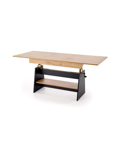 ERIKA ławostół rozkładany dąb artisan / czarny