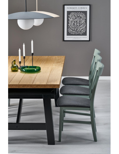 FIESTA stół rozkładany 200-280x100x77 cm dąb naturalny/czarny