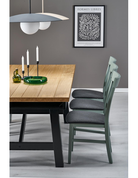 FIESTA stół rozkładany 200-280x100x77 cm dąb naturalny/czarny