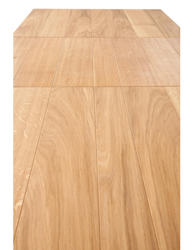 FIESTA stół rozkładany 200-280x100x77 cm dąb naturalny/czarny