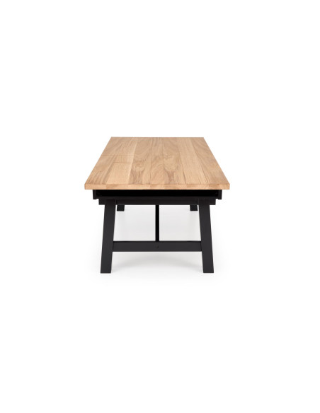 FIESTA stół rozkładany 200-280x100x77 cm dąb naturalny/czarny