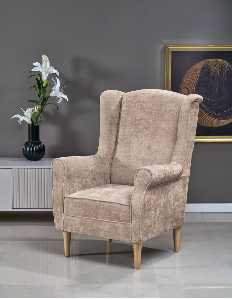 HERMES fotel wypoczynkowy, beżowy (MARKOS 10- 2)