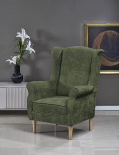 HERMES fotel wypoczynkowy, oliwkowy (MARKOS 10- 10)