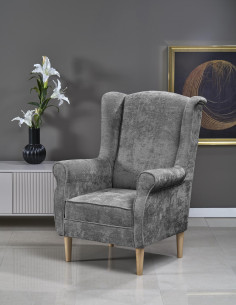 HERMES fotel wypoczynkowy, popielaty (MARKOS 10- 15)