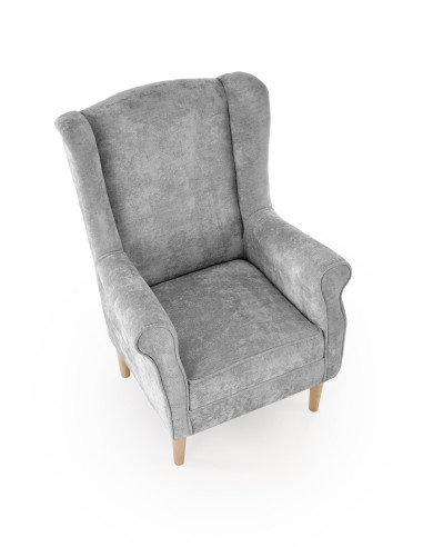 HERMES fotel wypoczynkowy, popielaty (MARKOS 10- 15)