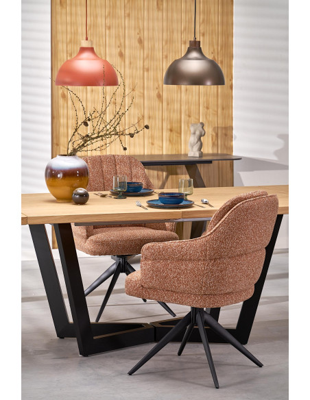 MASSIVE 2 stół rozkładany 160-250x90x77 cm dąb naturalny/czarny (2p 1szt)