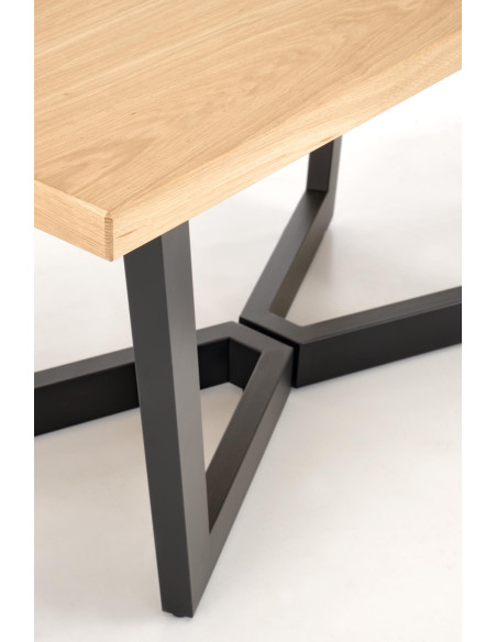 MASSIVE 2 stół rozkładany 160-250x90x77 cm dąb naturalny/czarny (2p 1szt)