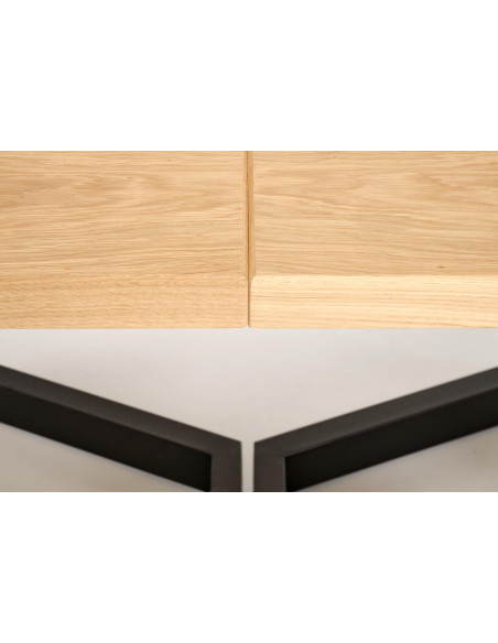 MASSIVE 2 stół rozkładany 160-250x90x77 cm dąb naturalny/czarny (2p 1szt)