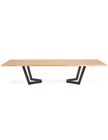 MASSIVE 2 stół rozkładany 160-250x90x77 cm dąb naturalny/czarny (2p 1szt)