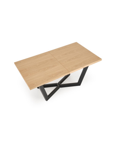 MASSIVE 2 stół rozkładany 160-250x90x77 cm dąb naturalny/czarny (2p 1szt)