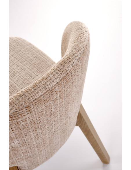 BASSO krzesło jasny orzech / tap: CREMONA 14 (beżowy)