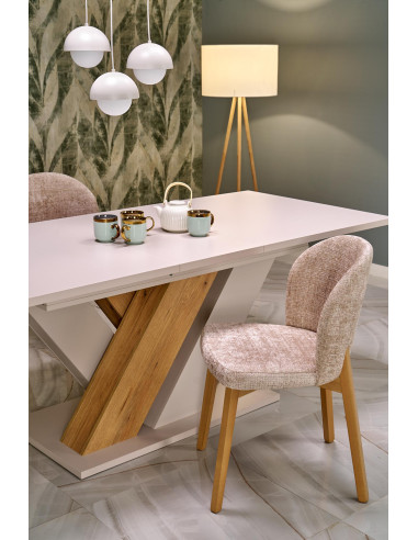 BASSO krzesło dąb naturalny / tap: CREMONA 14 (beżowy)