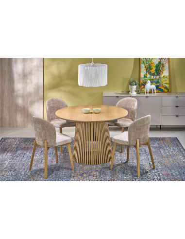 BASSO krzesło dąb naturalny / tap: CREMONA 14 (beżowy)