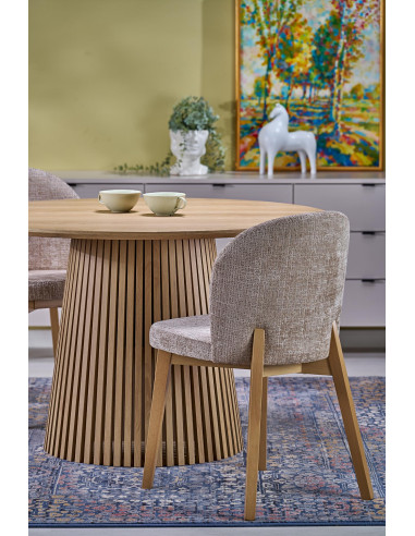 BASSO krzesło dąb naturalny / tap: CREMONA 14 (beżowy)