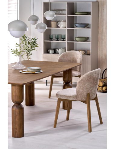 BASSO krzesło dąb naturalny / tap: CREMONA 14 (beżowy)