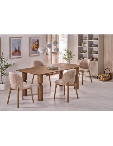 BASSO krzesło dąb naturalny / tap: CREMONA 14 (beżowy)