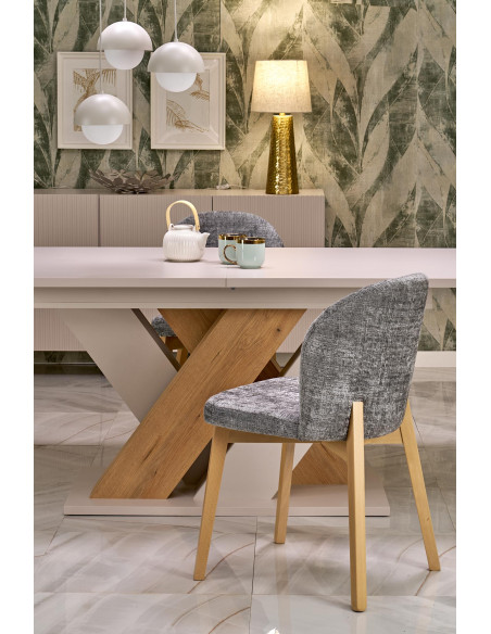 BASSO krzesło dąb naturalny / tap: CREMONA 96 (popiel)