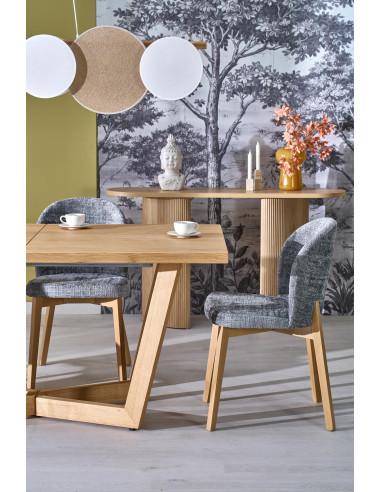 BASSO krzesło dąb naturalny / tap: CREMONA 96 (popiel)