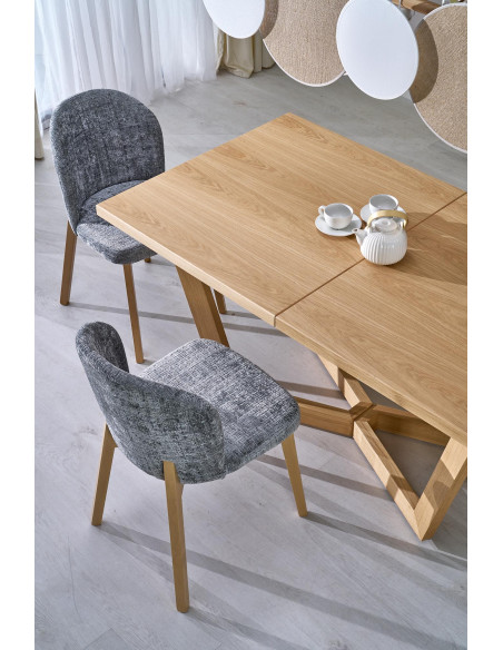 BASSO krzesło dąb naturalny / tap: CREMONA 96 (popiel)