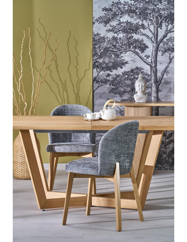 BASSO krzesło dąb naturalny / tap: CREMONA 96 (popiel)