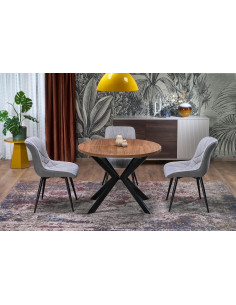 PERONI stół rozkładany orzech - czarny (2p 1szt)