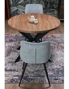 PERONI stół rozkładany orzech - czarny (2p 1szt) 2