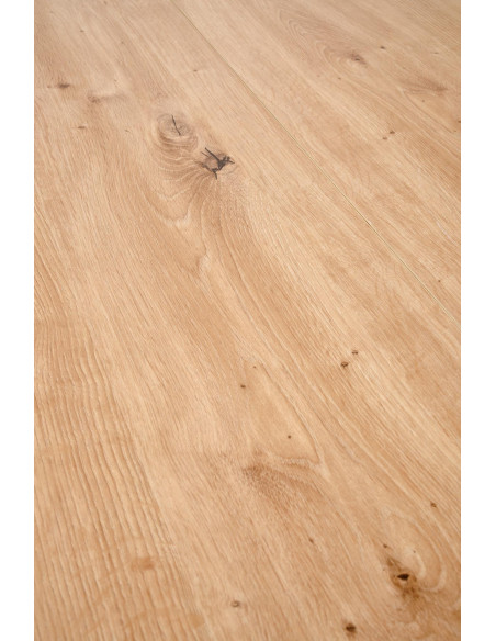 PIVOT stół rozkładany 102-142x102x75 cm, blat - dąb artisan, nogi - black