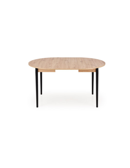 PIVOT stół rozkładany 102-142x102x75 cm, blat - dąb artisan, nogi - black