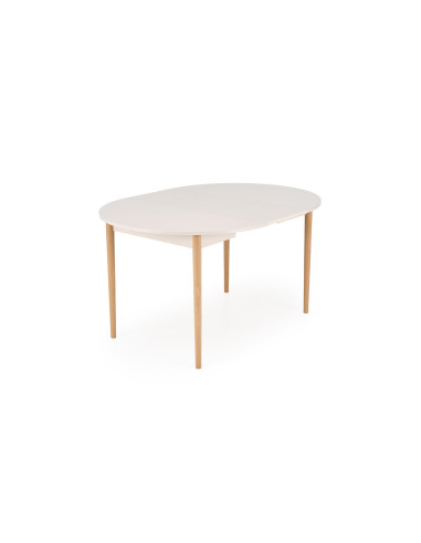 PIVOT stół rozkładany 102-142x102x75 cm, blat - kaszmir, nogi - naturalny