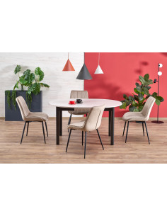 RINGO stół kolor blat kaszmir, nogi - czarny (102-142x102x76 cm) (2p 1szt) 2