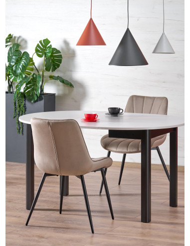 RINGO stół kolor blat kaszmir, nogi - czarny (102-142x102x76 cm) (2p 1szt)