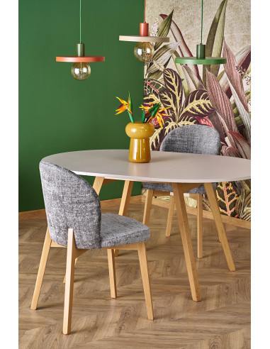 RUBEN stół kolor blat - kaszmir, nogi - naturalny (102-142x102x75 cm) (2p 1szt)