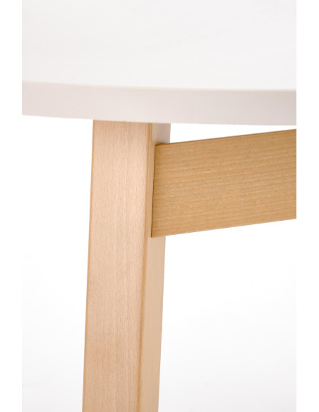 RUBEN stół kolor blat - kaszmir, nogi - naturalny (102-142x102x75 cm) (2p 1szt)