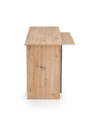 CINO biurko, dąb artisan / grafitowy