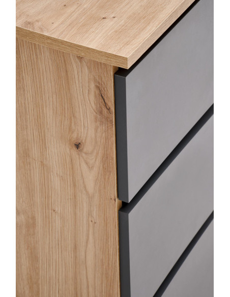 CINO biurko, dąb artisan / grafitowy