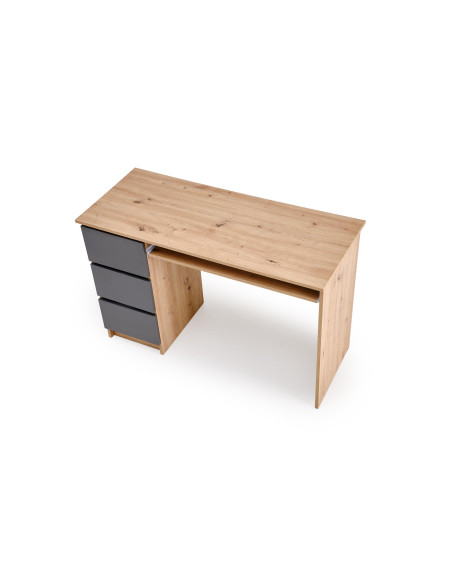 CINO biurko, dąb artisan / grafitowy